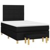 vidaXL Box spring postel s matrac&iacute; čern&aacute; 120x190 cm textil