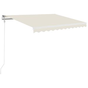 vidaXL Ručně zatahovac&iacute; mark&yacute;za s LED světlem 350 x 250 cm kr&eacute;mov&aacute;