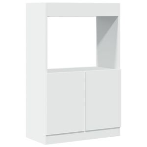 vidaXL Skř&iacute;ň highboard b&iacute;l&aacute; 63 x 33 x 100 cm kompozitn&iacute; dřevo