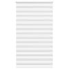 vidaXL Zebra roleta b&iacute;l&aacute; 125x230 cm &scaron;&iacute;řka l&aacute;tky 120,9 cm polyester