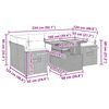 vidaXL 7dílná zahradní sestava s poduškami šedá polyratan akácie