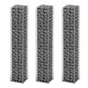 vidaXL Sada gabionů 3 ks pozinkovan&yacute; dr&aacute;t 25 x 25 x 150 cm