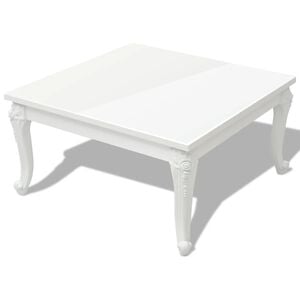 vidaXL Konferenčn&iacute; stolek 80x80x42 cm vysok&yacute; lesk b&iacute;l&yacute;