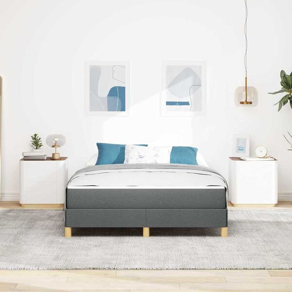 vidaXL Postel s boxspringem s matrac&iacute; Tmavě &scaron;ed&aacute; 160 x 200 cm textil