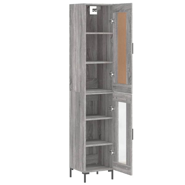 vidaXL Skř&iacute;ň highboard &scaron;ed&aacute; sonoma 34,5 x 34 x 180 cm kompozitn&iacute; dřevo