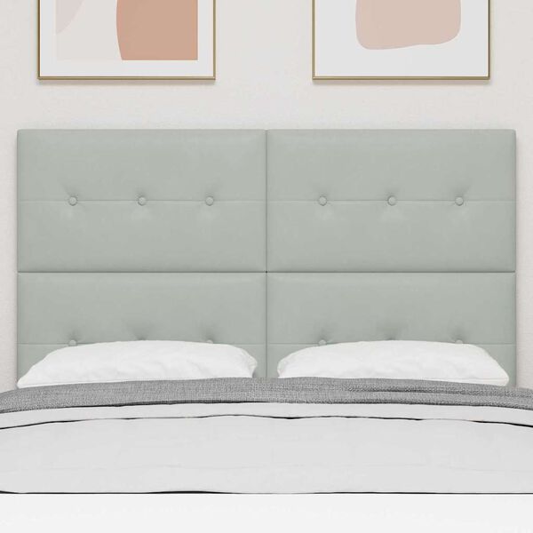 vidaXL LED hlavov&aacute; deska s čelo Světle &scaron;ed&aacute; 160 cm Polyester