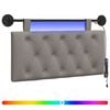 vidaXL Z&aacute;věsn&eacute; čelo postele S LED osvětlen&iacute;m Taupe Textil