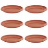 vidaXL Kruhov&yacute; květinov&yacute; t&aacute;cek 6 ks Cihlově červen&aacute; &Oslash; 14 x 2 cm Plast
