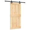 vidaXL Posuvn&eacute; dveře Přirozen&aacute; a čern&aacute; 95 x 210 cm