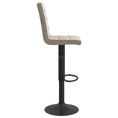 vidaXL Barové židle 2 ks světle šedé samet