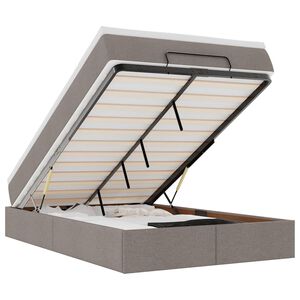 vidaXL Osmansk&yacute; r&aacute;m postele s matrac&iacute; taupe 120x190cm textil