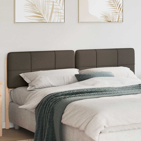 vidaXL Čalouněn&eacute; čelo postele s čelo Hněd&aacute; a taupe 200 cm