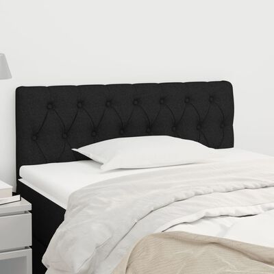 vidaXL Čelo postele černé 100x7x78/88 cm textil