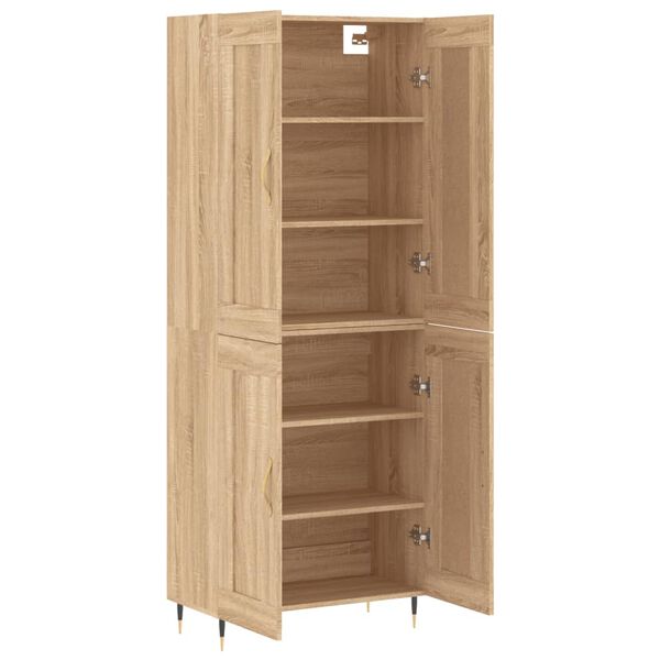 vidaXL Skř&iacute;ň highboard dub sonoma 69,5 x 34 x 180 cm kompozitn&iacute; dřevo