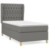 vidaXL Box spring postel s matrac&iacute; tmavě &scaron;ed&aacute; 90x200 cm textil