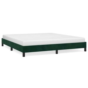 vidaXL R&aacute;m postele bez matrace tmavě zelen&aacute; 180 x 200 cm samet