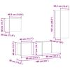 vidaXL Televizn&iacute; skř&iacute;ň N&aacute;stěnn&yacute; 4 pcs Artisanov&yacute; dub kompozitn&iacute; dřevo