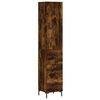 vidaXL Skř&iacute;ň highboard kouřov&yacute; dub 34,5 x 34 x 180 cm kompozitn&iacute; dřevo