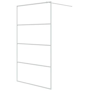vidaXL Sprchov&aacute; z&aacute;stěna walk-in b&iacute;l&aacute; 115 x 195 cm čir&eacute; ESG sklo