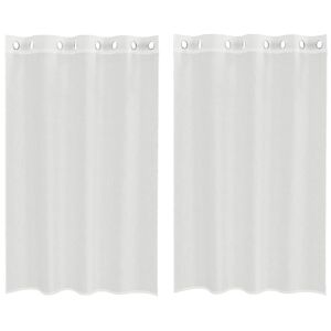 vidaXL Vo&aacute;lov&eacute; z&aacute;clony s průchodkami 2 ks b&iacute;l&eacute;