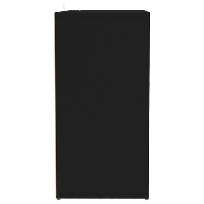 vidaXL Botník černý 60 x 35 x 70 cm dřevotříska