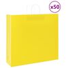 vidaXL Pap&iacute;rov&eacute; ta&scaron;ky 50 ks s uchy Žlut&aacute; 54x15x49 cm