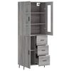 vidaXL Skř&iacute;ň highboard &scaron;ed&aacute; sonoma 69,5 x 34 x 180 cm kompozitn&iacute; dřevo