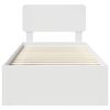 vidaXL R&aacute;m postele s čelo B&iacute;l&aacute; 100 x 200 cm Masivn&iacute; borov&eacute; dřevo