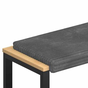 vidaXL Pol&scaron;t&aacute;ř na lavici Hladk&yacute; kord Světle &scaron;ed&aacute; Hloubka 35 cm