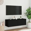 vidaXL N&aacute;stěnn&aacute; TV skř&iacute;ňka s LED osvětlen&iacute;m čern&aacute; 100 x 35 x 31 cm