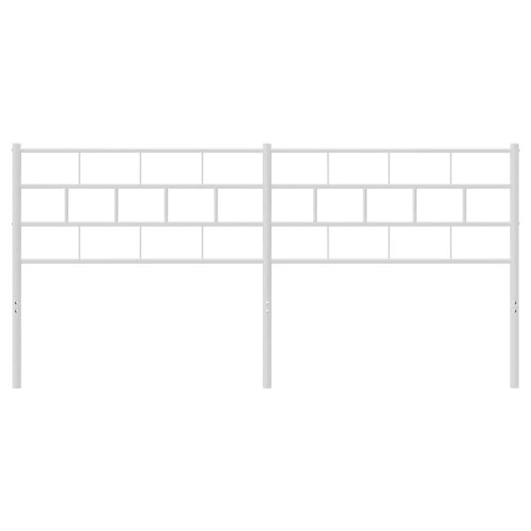 vidaXL Kovov&eacute; n&aacute;hradn&iacute; čelo postele b&iacute;l&eacute; 160 cm