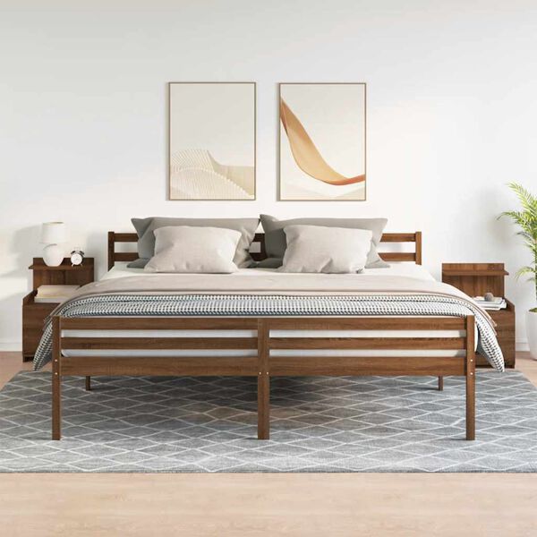 vidaXL Nočn&iacute; stolky 2 ks se 2 z&aacute;suvkami hněd&yacute; dub 40x36,5x62 cm