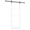 vidaXL Posuvn&eacute; dveře 93 x 232 cm Masivn&iacute; borov&eacute; dřevo a sklo