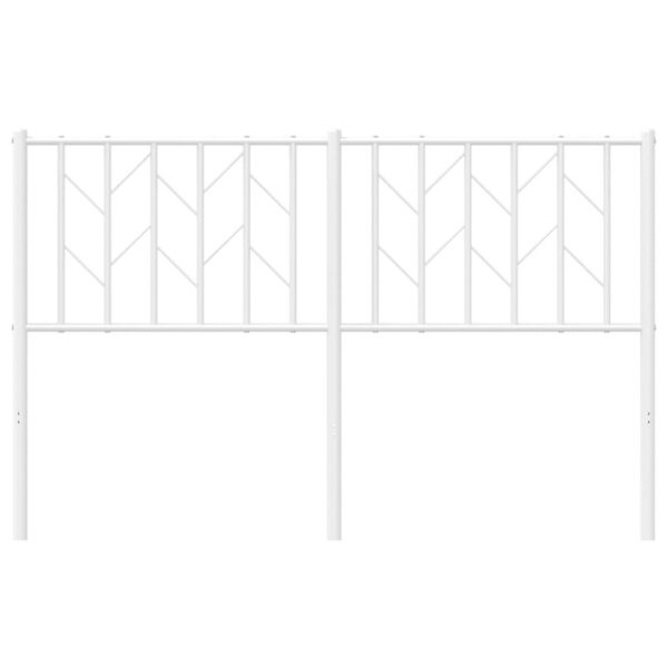 vidaXL Kovov&eacute; n&aacute;hradn&iacute; čelo postele b&iacute;l&eacute; 135 cm