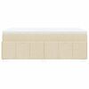 vidaXL Box spring postel s matrac&iacute; kr&eacute;mov&aacute; 100 x 200 cm textil