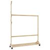 vidaXL Stojan na oblečen&iacute; s h&aacute;čky a kolečky 100x35x157 cm bambus