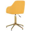 vidaXL Otočn&eacute; j&iacute;deln&iacute; židle 2 ks žlut&eacute; samet