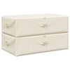 vidaXL &Uacute;ložn&eacute; boxy 2 ks textil 70 x 40 x 18 cm kr&eacute;mov&eacute;