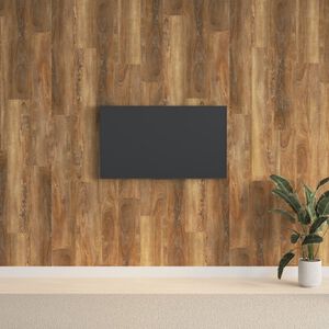 vidaXL N&aacute;stěnn&eacute; panely vzhled dřeva hněd&eacute; PVC 2,06 m&sup2;