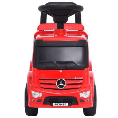 vidaXL Odrážedlo Mercedes-Benz náklaďák červené