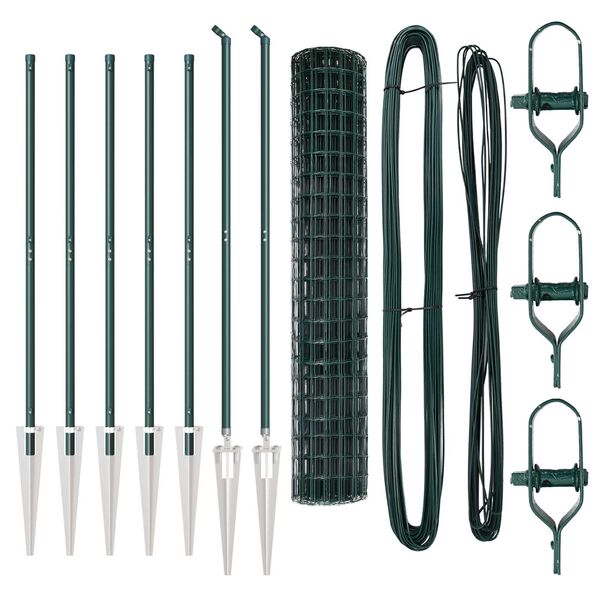 vidaXL Plot s sloupkem Zelen&aacute; 1,6 x 10 m Ocel a PVC