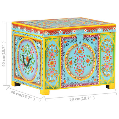vidaXL Ručně malovaný úložný box 50 x 40 x 40 cm masivní mangovník