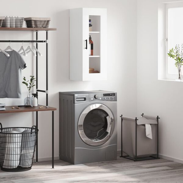 vidaXL N&aacute;stěnn&aacute; skř&iacute;ňka b&iacute;l&aacute; 34,5 x 34 x 90 cm