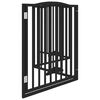 vidaXL Z&aacute;brana pro psy s dv&iacute;řky skl&aacute;dac&iacute; 4 panely čern&aacute; 320 cm topol