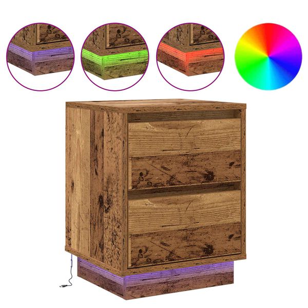 vidaXL Nočn&iacute; skř&iacute;ňka Star&eacute; dřevo 39 x 34,5 x 50 cm Kompozitn&iacute; dřevo