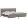 vidaXL R&aacute;m postele s matrac&iacute; s čelo Taupe 180 x 200 cm textil