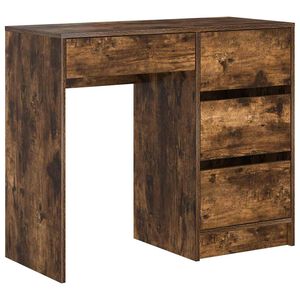 vidaXL Stůl Kouřov&yacute; dub Kompozitn&iacute; dřevo 90 x 37.5 x 75 cm