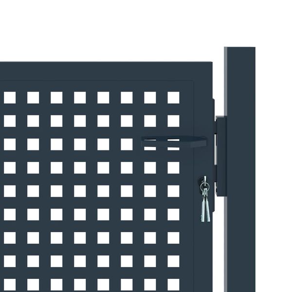 vidaXL Plotov&aacute; branka antracitov&aacute; 102 x 75 cm ocelov&aacute;