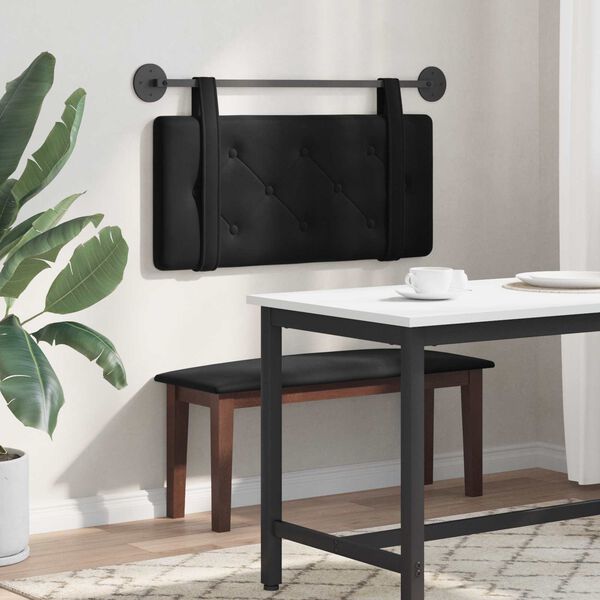 vidaXL Z&aacute;věsn&aacute; čeln&iacute; deska N&aacute;stěnn&yacute; Čern&yacute; 90 x 55 x 5 cm samet