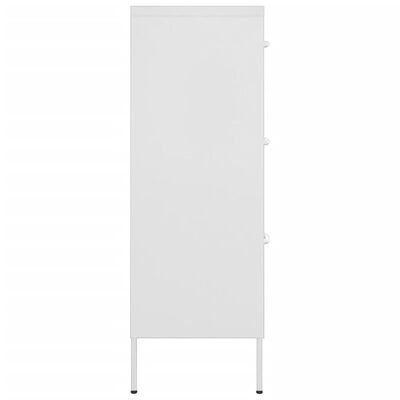 vidaXL Zásuvková skříň bílá 80 x 35 x 101,5 cm ocel